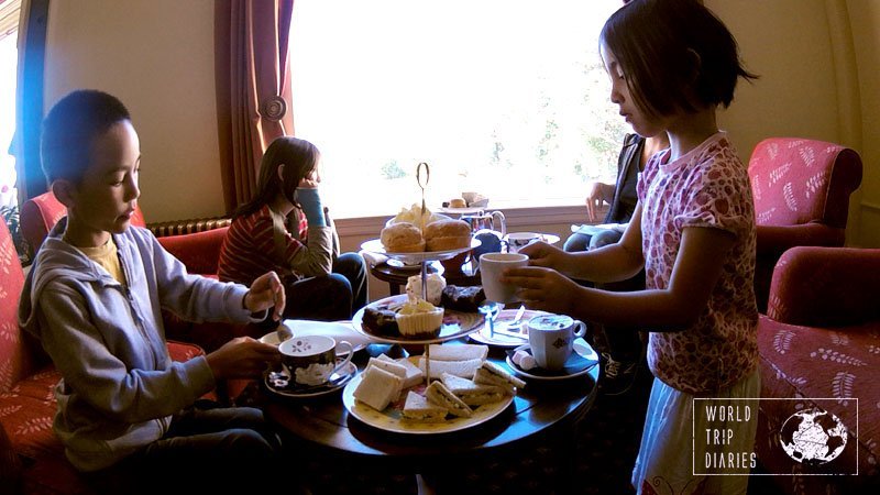 We went to have High Tea at Chateau Tongariro, NZ, with the kids. The high tea was a new experience, but having it inside a castle, that can't be beat!