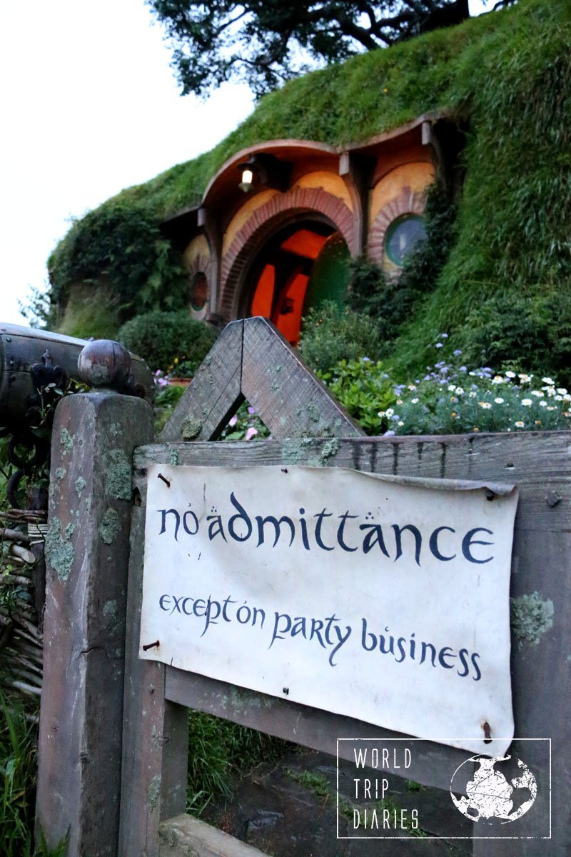 Bilbo's house in Hobbiton (NZ). That's as close as one can get. Pretty disappointing for the kids, but still fun.
