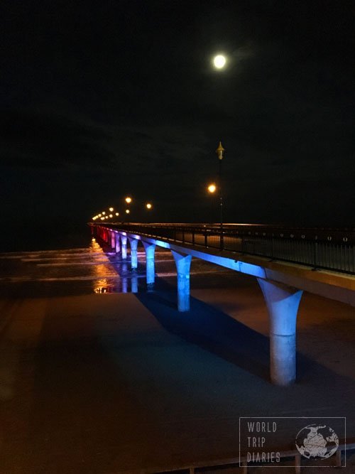 New Brighton Pier, in Chrustchurch (NZ) is a beautiful spot - just try to go on a warm night and enjoy the view properly.