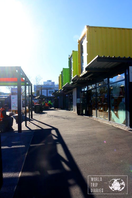 Re:Start Mall, Christchurch (NZ). After the earthquake in 2011, the city's been rebuilt and it's great!