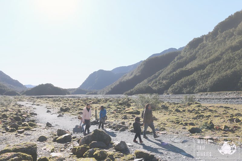 The Franz Josef Glacier Walk in NZ's South Island is one of the prettiest we've done. It has moss covered rocks and boulders, waterfalls, and a glacier at the end. Love.