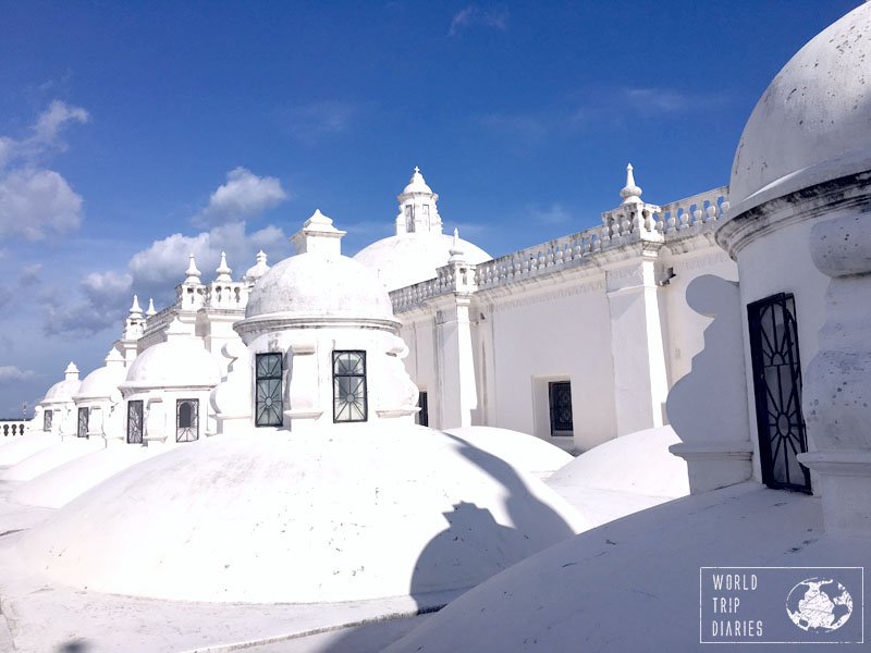 We visited the White Cathedral in Leon, Nicaragua, with the kids. It's fine for kids all ages, but you'll need to keep an eye on them since you're not supposed to climb on the domes.