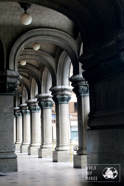 Columns in Montevideo, Uruguay. The colonial buildings are everywhere in Ciudad Vieja and they are worth a visit for who lives architecture! 