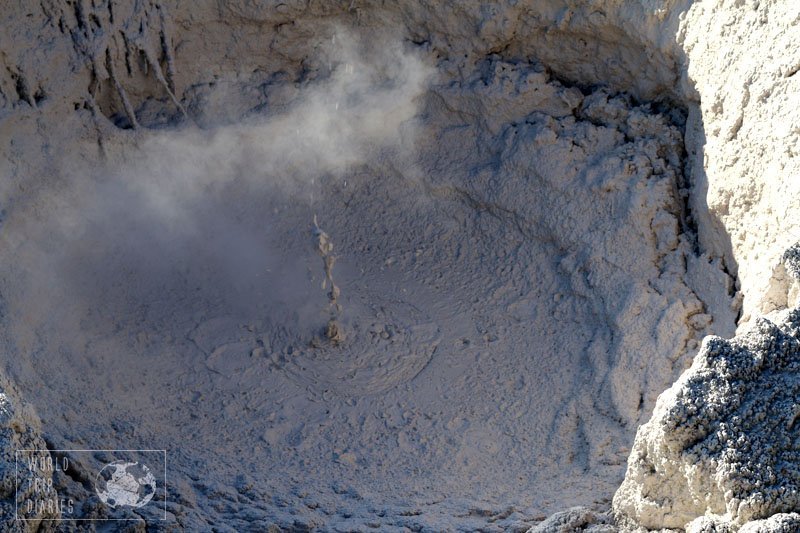 A mud pond bubbling - it was boiling. The kids loved the sound they made every time a bubble popped. In Rotorua, Nz.