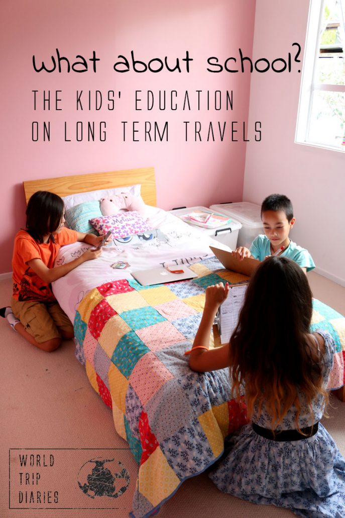 Find out how to manage the education of kids on long trips!