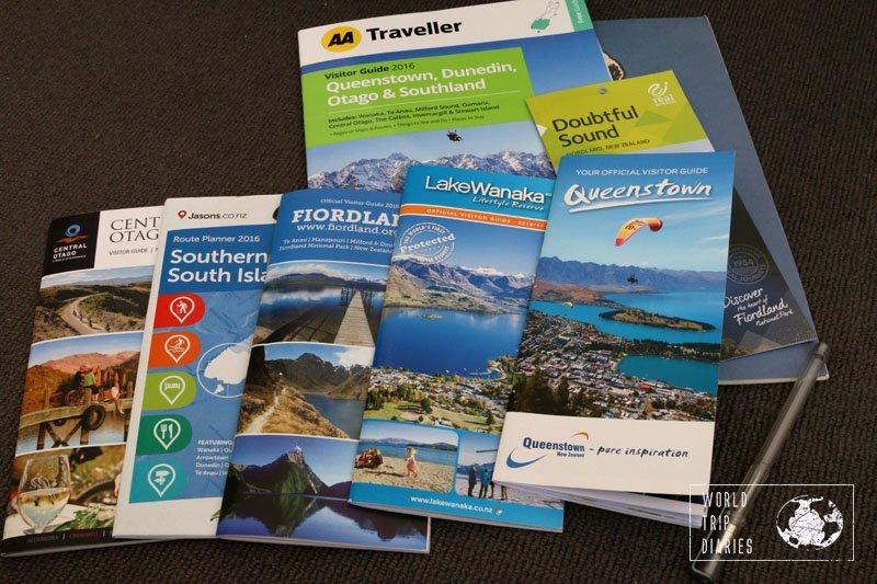 A collection of free guidebooks collected on the South Island of NZ. Most tourist information centers in the world offer this kind of guidebooks and they are useful!