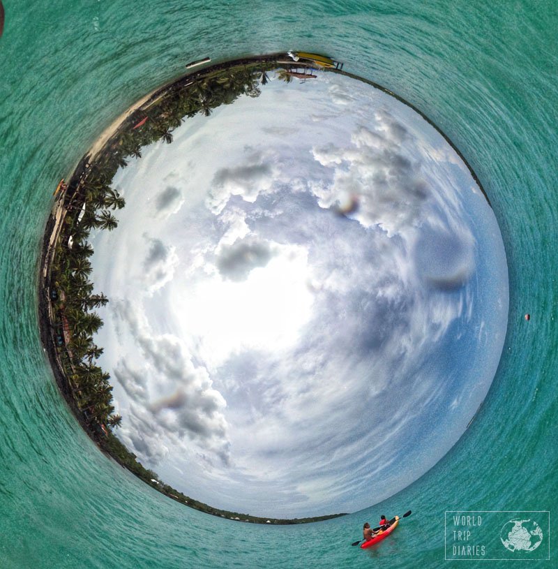 The teens kayaking in Samoa. This little country has everything to make your vacation special. It was one of the best places we've visited with kids!