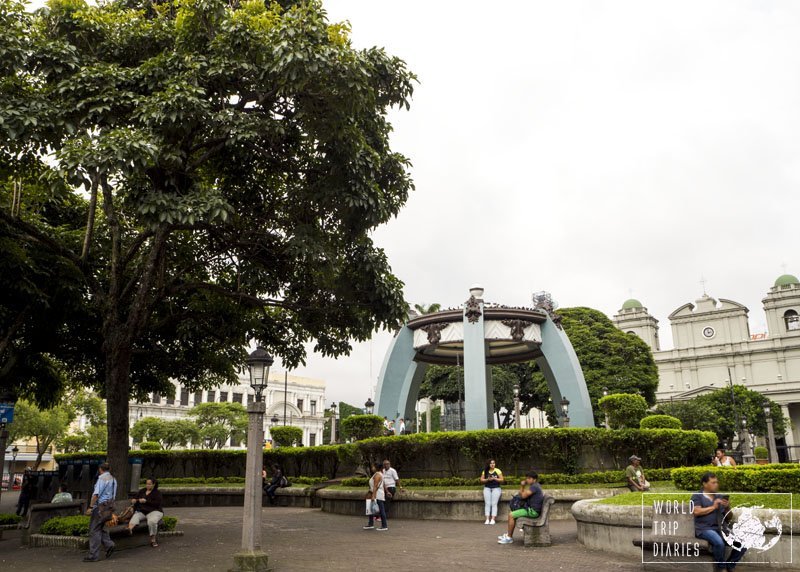 This is Central Park. We had fun taking photos there, but there are more interesting places in San Jose, Costa Rica. 