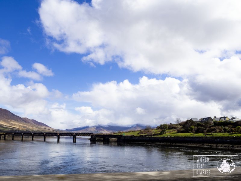 The sea, a bridge, and the islands behind. Ireland is full of gems everywhere. It's a great country for a road trip!