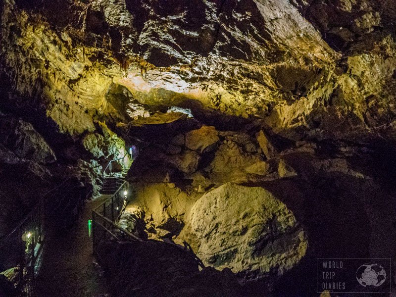 Inside one of the caves in Ireland. There are many caves open for visits throughout the country. Click for more!