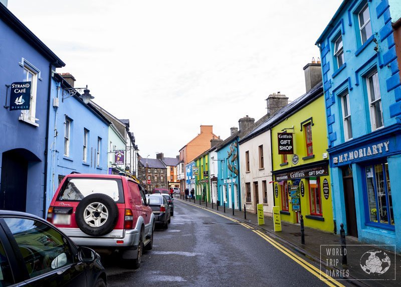 Colorful houses in Dingle, Ireland. The kids had fun with the name (well, Dingle is a funny name), and I feel in love with the colors!