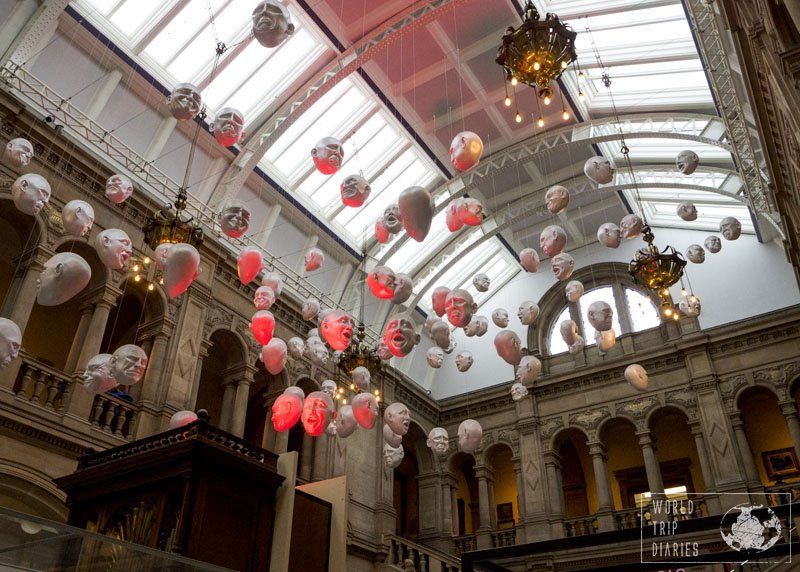 The floating heads at Kelvingrove Art Gallery and Museum, in Glasgow, Scotland. It's one great museum for people of all ages!