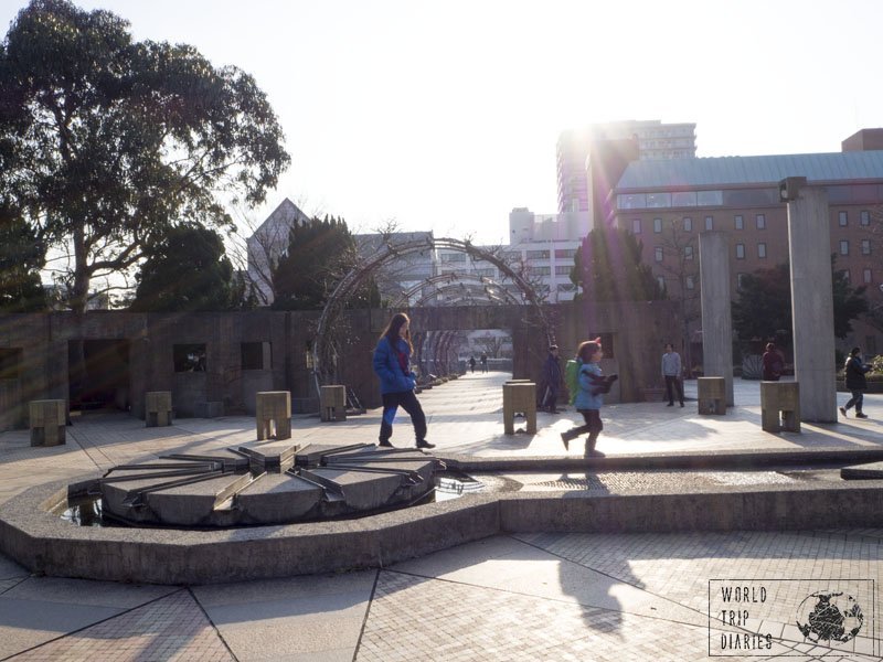 Kids #2 and 4 playing in a park in Yokohama, Japan. Japan is full of beautiful parks all over.